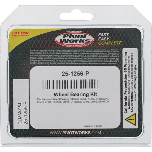 Pivot Works Premium Rear Wheel Bearing Kit for Suzuki DR250SE-DR650SE