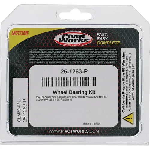 Pivot Works Premium Rear Wheel Bearing Kit Suzuki RM125 RM250 Honda Shadow 800
