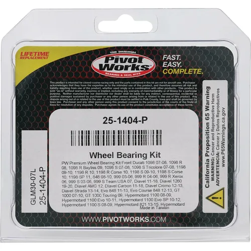 Pivot Works Premium Rear Wheel Bearing Kit for Harley Touring Kawasaki Mule