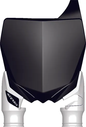 Acerbis Black White Front Number Plate