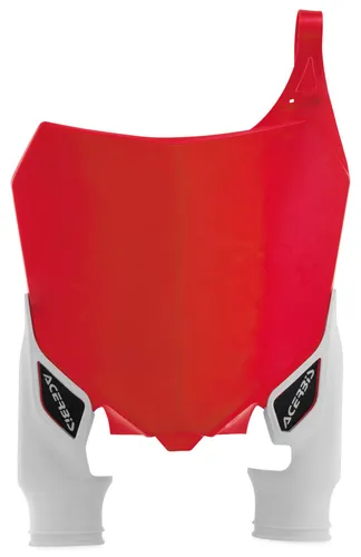 Acerbis Red White Front Number Plate