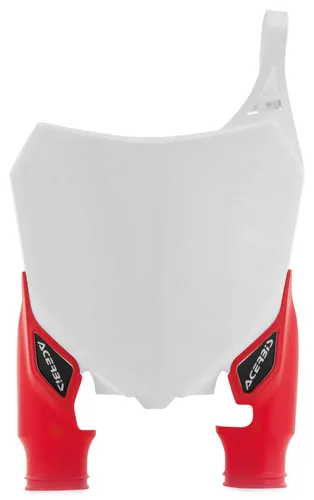 Acerbis White Red Front Number Plate