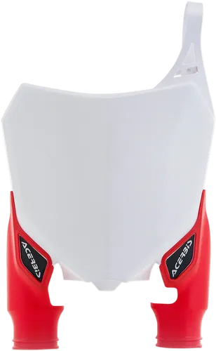 Acerbis White Red Front Number Plate