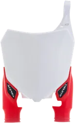 Acerbis White Red Front Number Plate