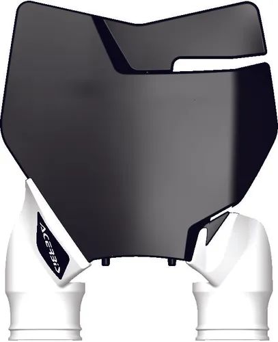 Acerbis Black White Front Number Plate