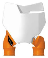 Acerbis Orange White 16 Front Number Plate