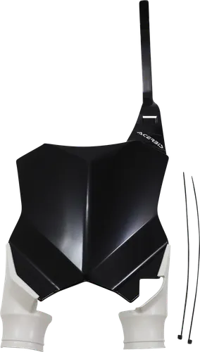 Acerbis Black White Front Number Plate