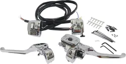 Harddrive Chrome Handlebar Control Kit 11/16 w Switches