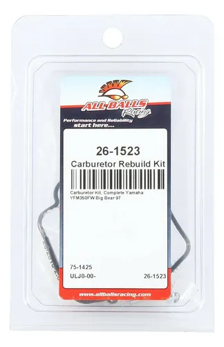 All Balls Carb Carburetor Rebuild Repair Kit for Yamaha Big Bear 350