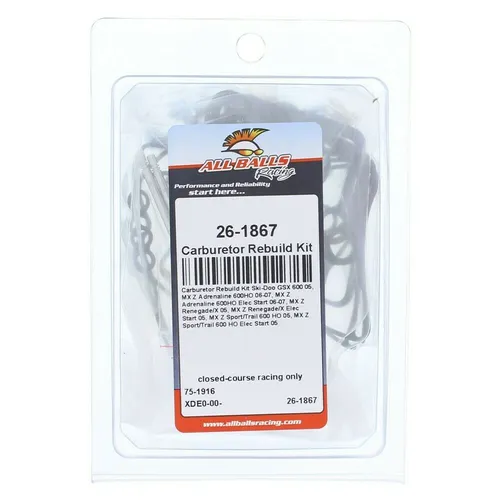 All Balls Carb Carburetor Rebuild Repair Kit for Ski-Doo MXZ 600 5