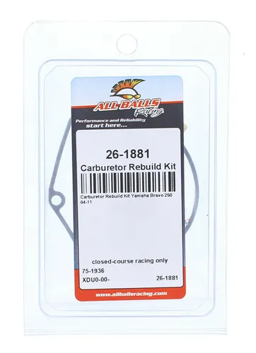 All Balls Carb Carburetor Rebuild Repair Kit for Yamaha Bravo