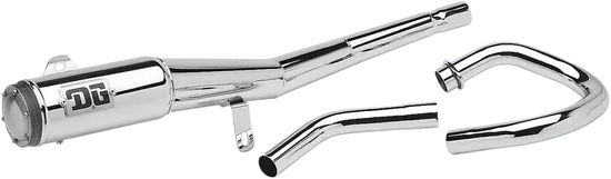 DG Krome Power RCM Full Exhaust Muffler Pipe System Steel No SA