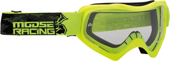 Moose Racing Adult Unisex Qualifier Agroid Goggles Hi Viz Clear