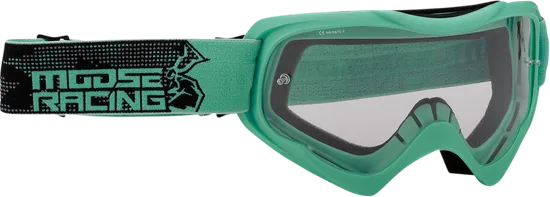 Moose Racing Green Adult Qualifier Agroid Goggles Clear Black