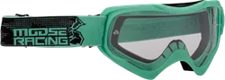 Moose Racing Green Adult Qualifier Agroid Goggles Clear Black