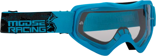Moose Racing Adult Unisex Qualifier Agroid Goggles Blue Clear Black Blue 1