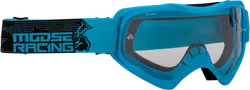 Moose Racing Adult Unisex Qualifier Agroid Goggles Blue Clear Black Blue