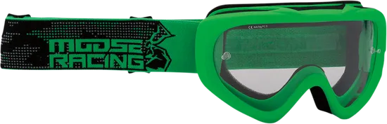 Moose Racing Youth Unisex Kids Youth Qualifier Agroid Goggles Green Clear