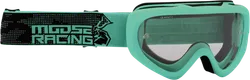 Moose Racing Green Youth Youth Qualifier Agroid Goggles Clear Black