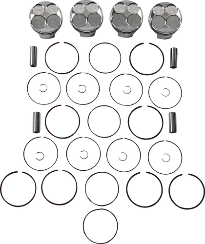 JE Piston Kit Rings Pins FSR 2mm OB 69mm Bore 13.5:1