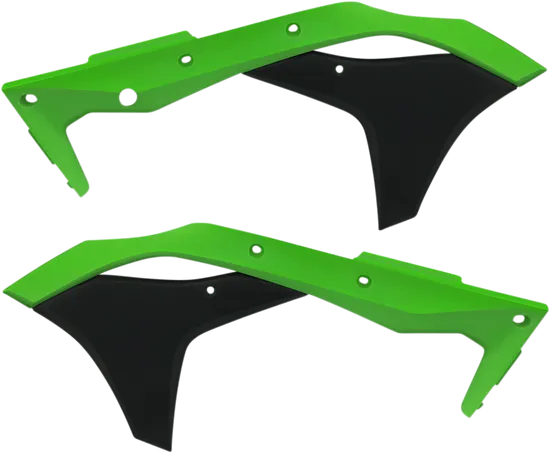 Acerbis Left Right Radiator Shrouds Green Black