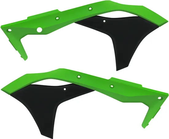 Acerbis Left Right Radiator Shrouds Green Black