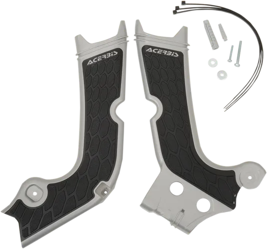 ACERBIS X Grip Frame Guards Silver Black