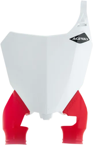 Acerbis White Red Front Number Plate