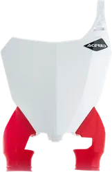 Acerbis White Red Front Number Plate