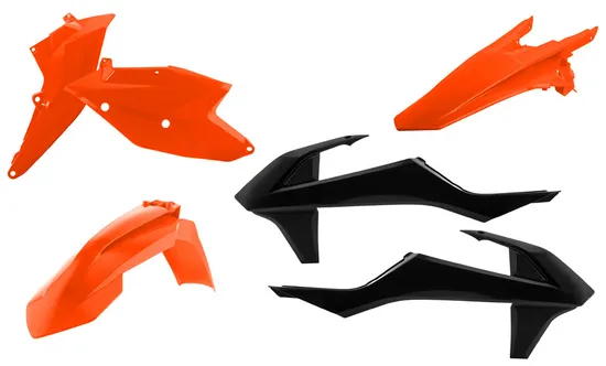 Acerbis Plastic Fender Body Kit Orange Black
