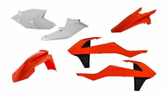 Acerbis Plastic Fender Body Kit Orange White Black