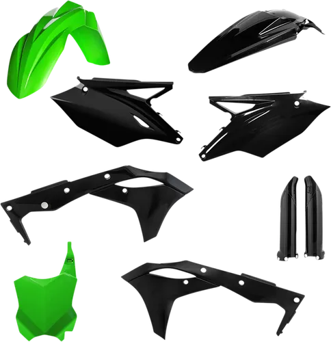 Acerbis Complete Plastic Fender Body Kit Green Black