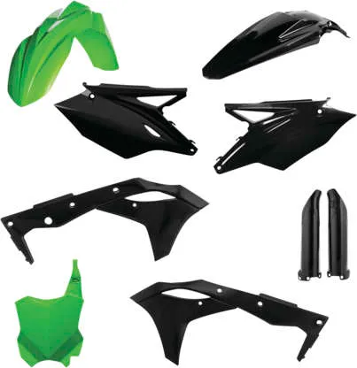 Acerbis Complete Plastic Fender Body Kit Green Black
