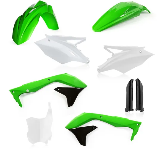 Acerbis Complete Plastic Fender Body Kit OE Green/Black/White