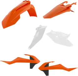 Acerbis Plastic Fender Body Kit Orange White Black