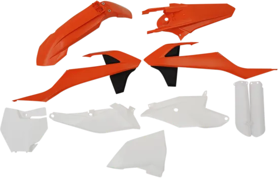 Acerbis Complete Plastic Fender Body Kit Orange/White/Black