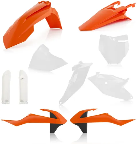 Acerbis Complete Plastic Fender Body Kit Orange/White/Black