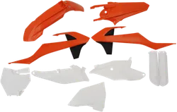 Acerbis Complete Plastic Fender Body Kit Orange/White/Black