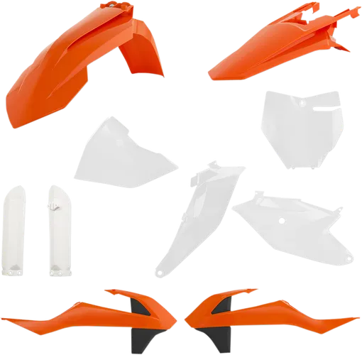 Acerbis Complete Plastic Fender Body Kit 20 OE White/Orange/Black