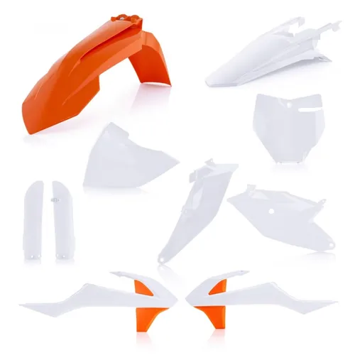 Acerbis Complete Plastic Fender Body Kit 20 OE White/Orange/Black 2