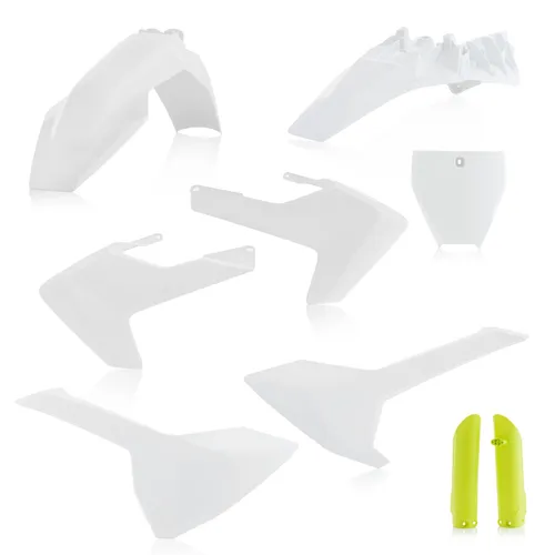 Acerbis White Yellow Full Plastic Fender Body Kit