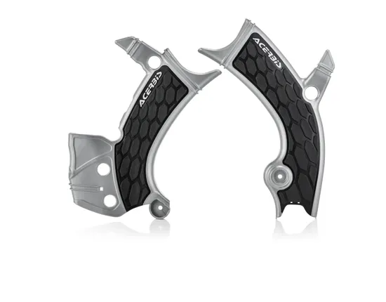 ACERBIS X Grip Frame Guards Silver Black