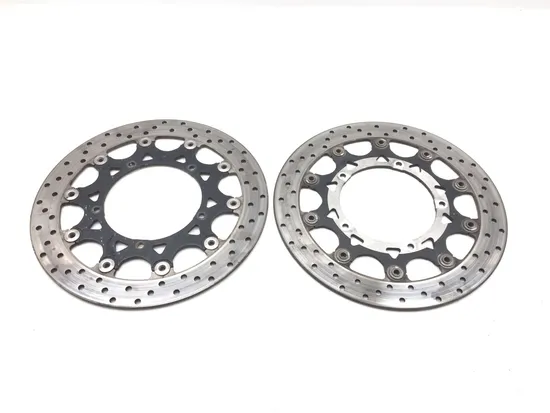 Left Right Front Brake Disc Rotors Set 2005 Yamaha YZF R1 Raven 2858A