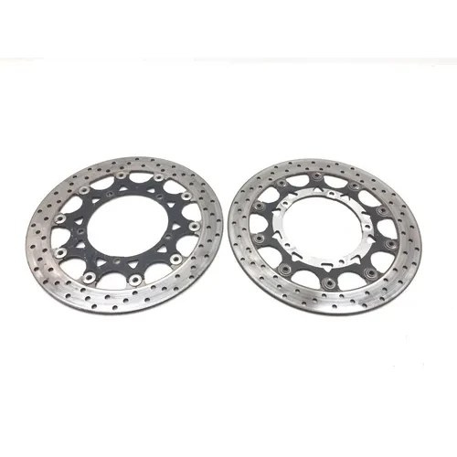Left Right Front Brake Disc Rotors Set 2005 Yamaha YZF R1 Raven 2858A 3