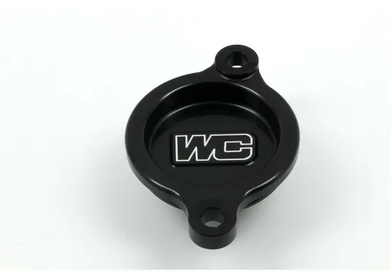 Works Blue Aluminum Oil Filter Cover