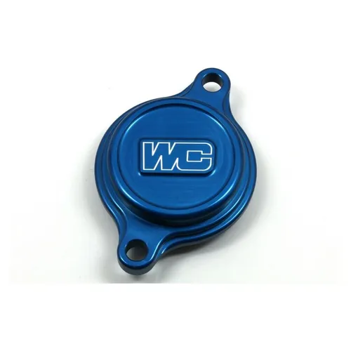 Works Blue Aluminum Oil Filter Cover