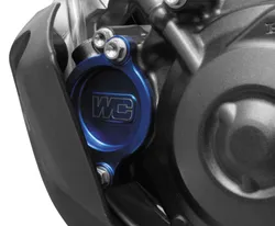 Works Blue Aluminum Oil Filter Cover
