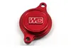 Works Red Aluminum Oil Filter Cover