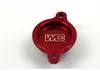Works Red Aluminum Oil Filter Cover