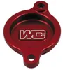 Works Red Aluminum Oil Filter Cover